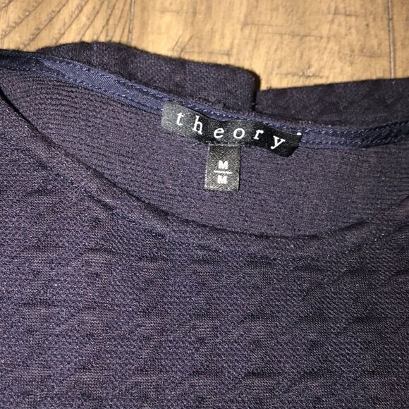 Theory 2 Pocket SOFT Dress in Midnight Blue. - Picture 7 of 11